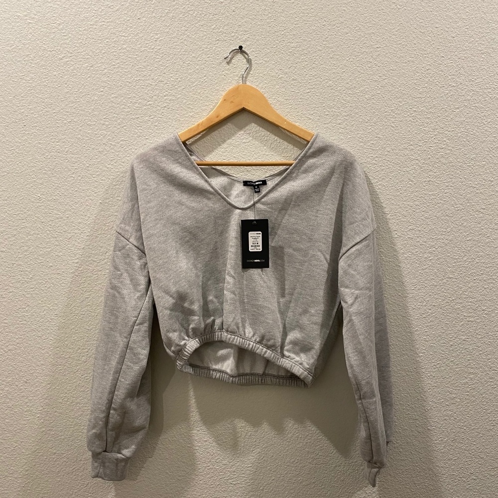 Fashion Nova "Catching Flights Sweatshirt"